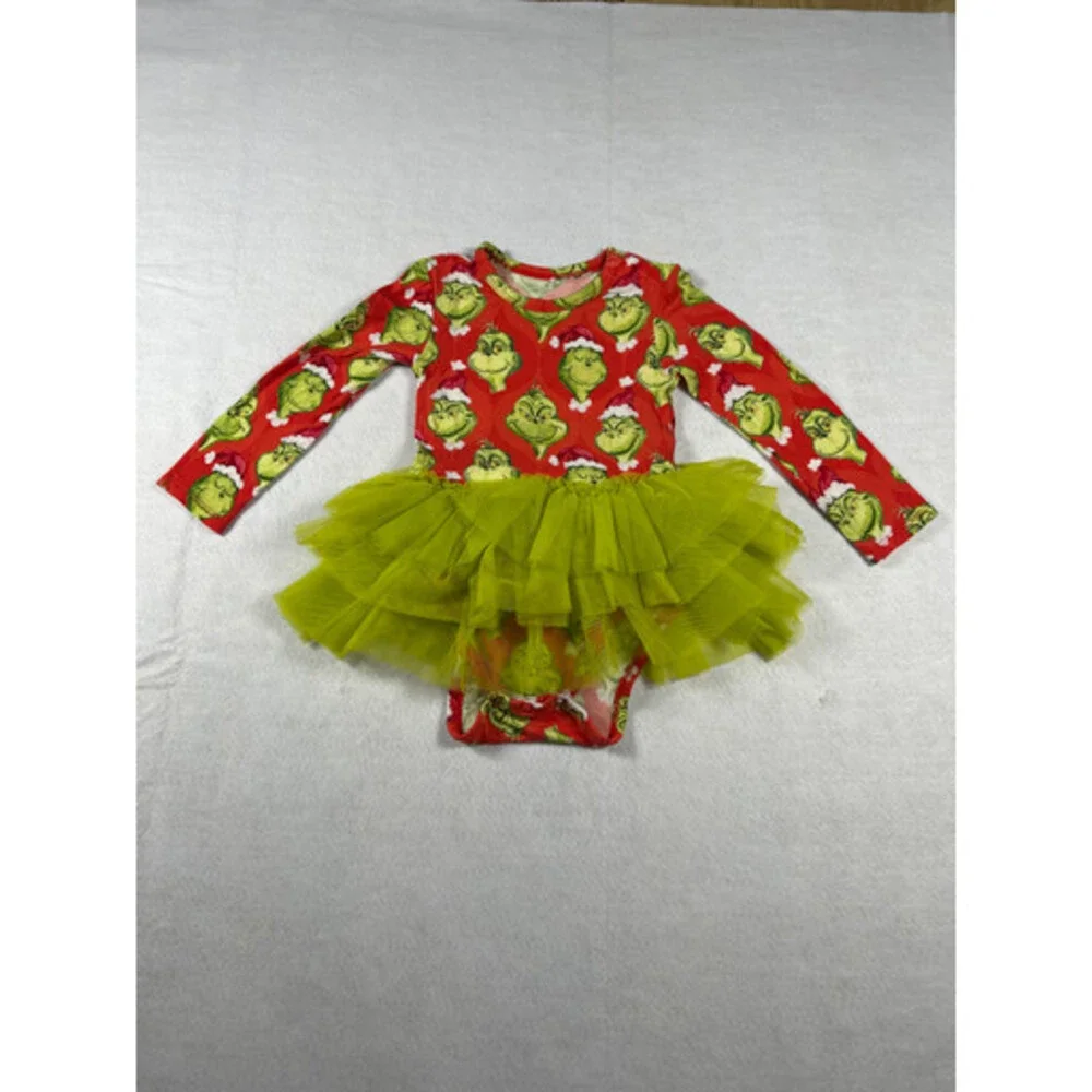Posh Peanut “The Grinch” Girls-Baby Onesie/Bodysuit (Size 12-18M)